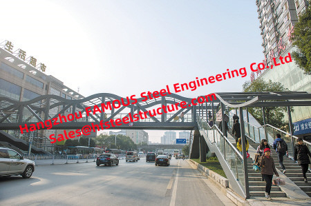 중국 단 하나 경간에 의하여 조립식으로 만들어진 차량은 강철 구조물 오버 크로싱 고속도로를 다리를 놓습니다 협력 업체